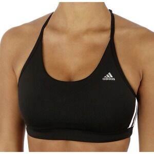 Adidas Climalite Adjustable Sports Bra Molded Cup Black White Women's Size Small